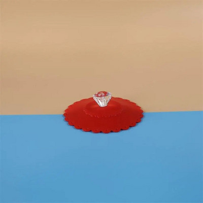 1 KOM Stakleni poklopac za piće Poklopac šalice protiv prašine Šalica za kavu Održava toplinu Silikonski poklopac za usisavanje otporan na prašinu Poklopac za čaj i kavu Kućne potrepštine