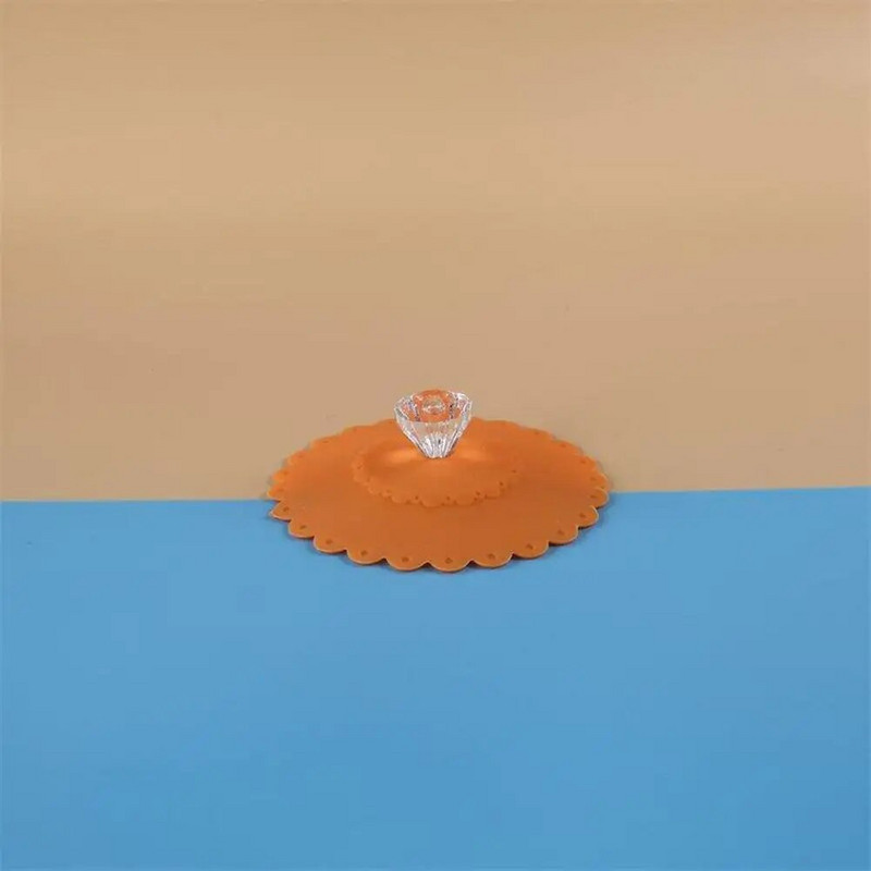 1 KOM Stakleni poklopac za piće Poklopac šalice protiv prašine Šalica za kavu Održava toplinu Silikonski poklopac za usisavanje otporan na prašinu Poklopac za čaj i kavu Kućne potrepštine