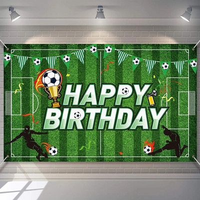 Jalgpallispordi taust Kodukaunistus Jalgpalliväljaku bänner Võidufotograafia taust sünnipäevatarvete jaoks