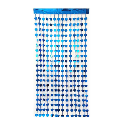 2/1 pakiranja zavjesa od folije u obliku srca Dekoracija pozadine za djevojačku večer Metalna folija Zavjesa s resama za vjenčanje Dekoracija za rođendansku zabavu