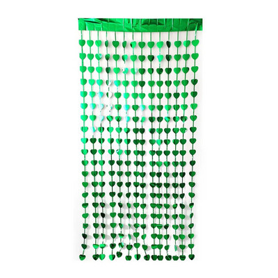 2/1 pakiranja zavjesa od folije u obliku srca Dekoracija pozadine za djevojačku večer Metalna folija Zavjesa s resama za vjenčanje Dekoracija za rođendansku zabavu