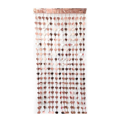 2/1 pakiranja zavjesa od folije u obliku srca Dekoracija pozadine za djevojačku večer Metalna folija Zavjesa s resama za vjenčanje Dekoracija za rođendansku zabavu