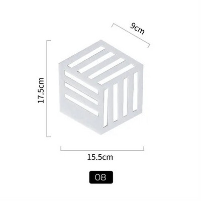 Namų kūrybinis veltinis padėkliukas šešiakampis tuščiaviduris puodelio kilimėlis Minkštas šilumos izoliuotas neslystantis padėklas namų karštų gėrimų laikiklis, darbalaukio dekoravimo kilimėlis