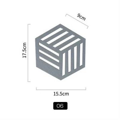 Namų kūrybinis veltinis padėkliukas šešiakampis tuščiaviduris puodelio kilimėlis Minkštas šilumos izoliuotas neslystantis padėklas namų karštų gėrimų laikiklis, darbalaukio dekoravimo kilimėlis
