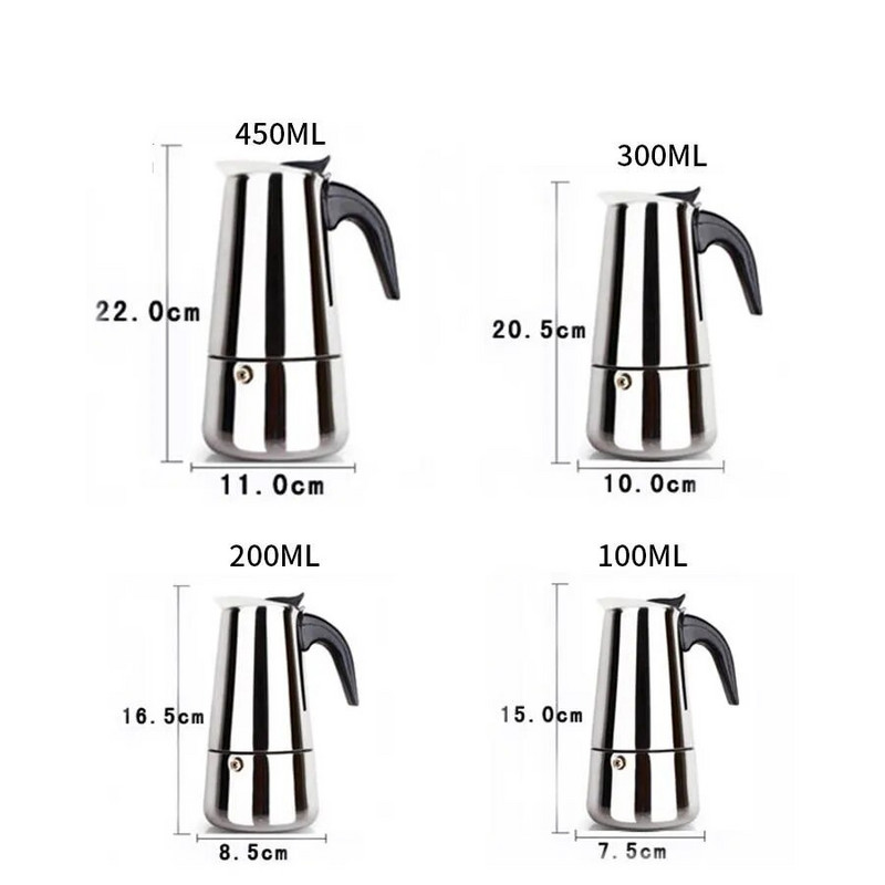 600 ml didelės talpos nerūdijančio plieno 304 Moka puodo kavos virimo aparatas kaitlentė espreso kavos virimo aparatas Mixpresso kavos 2-12 puodelių