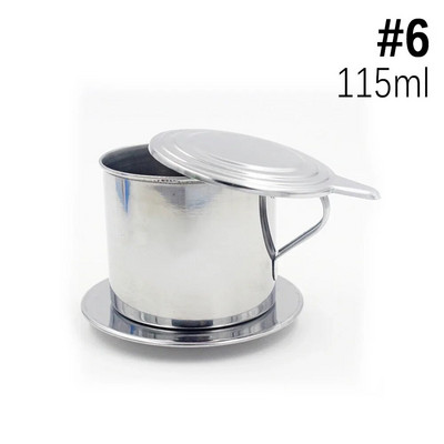 Vietnamietiškas kavos filtras nerūdijantis plienas Vietnamietiško stiliaus kavos lašintuvo indelio infuzinis puodelis nešiojamasis kavos lašinamas filtras