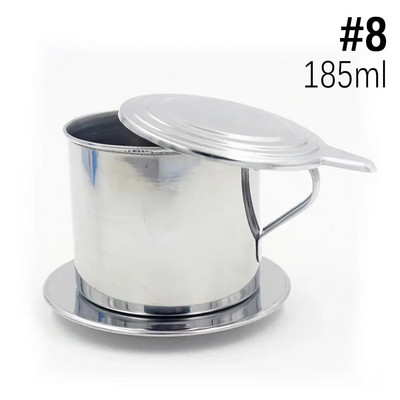 Vietnamietiškas kavos filtras nerūdijantis plienas Vietnamietiško stiliaus kavos lašintuvo indelio infuzinis puodelis nešiojamasis kavos lašinamas filtras