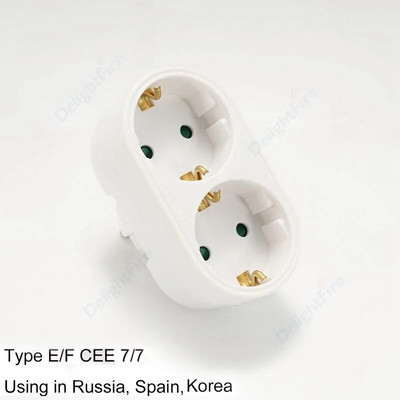 EU adapter za utikač Standardna pretvorbena utičnica Prekidač ON/OFF 16A 250V Francuska Njemački utikač 1 na 2/1 na 3 stazna bežična proširena utičnica