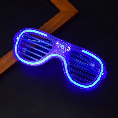 Led akiniai Neoniniai vakarėliams mirksintys akiniai Šviečiantys akiniai Baras vakarėlis koncertų rekvizitas Fluorescent Glow Foto rekvizitas