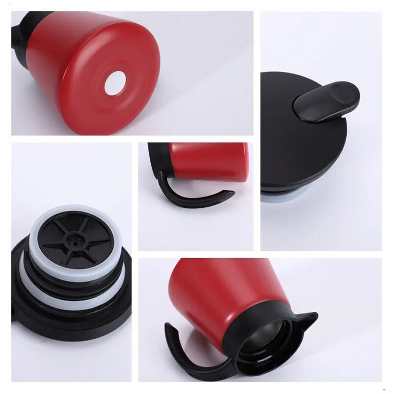 Ekologiškas 650 ml 304 nerūdijančio plieno įstrižos burnos vandens puodas, termoizoliuotas kavos ir arbatos puodas, vakuuminė kolba su lengva rankena