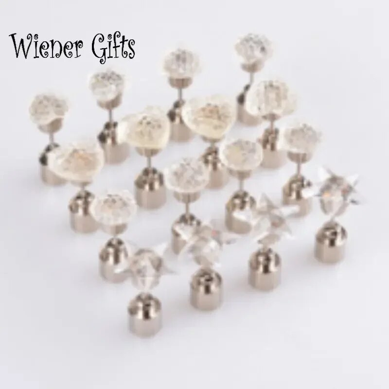 1 pora šviečiančių LED Bling ausinių žiedų korėjiečių iš blykstės cirkonio žiedų aksesuarai, skirti vakarėliams moterims Kalėdiniai žiedai, švytinti lazda