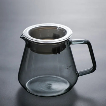 Smoke Grey 400 ml 650 ml кана за кафе Pour Over Glass Range Coffee server Чайник за кафе Brewer Barista Percolator