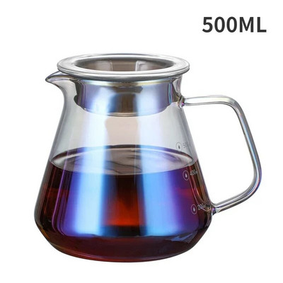 Smoke Grey 400ml 650ml Kavos puodo užpylimas virš stiklinės Kavos serveris Kavos virdulys Alaus aparatas Barista Perkoliatorius