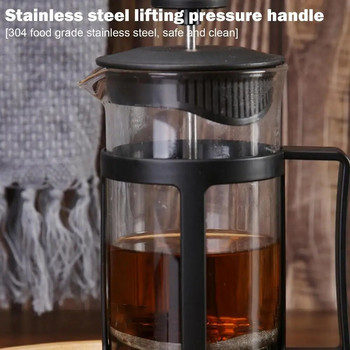 800 мл/1000 мл машина за кафе/чай чайник топлоустойчиво стъкло битова кафемашина ръчна тенджера