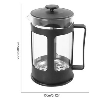 800 мл/1000 мл машина за кафе/чай чайник топлоустойчиво стъкло битова кафемашина ръчна тенджера