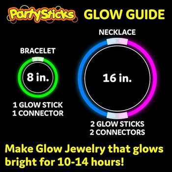 Party Sticks Glow Sticks Party Supplies 100pcs Glow in the Dark Light Up Stick Glow Διακοσμητικά πάρτι Βραχιόλια με συνδετήρες