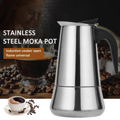 Rozsdamentes acél kávéfőző Mocha Espresso Latte Perkolátor Tűzhely Kávéfőző Edény Perkolátor Italeszköz Cafetiere Latte tűzhely