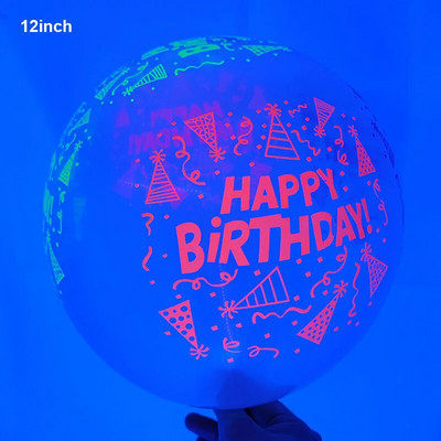 Неонова декорация, блясък в UV партито, блести, вечерни аксесоари, светещ банер за честит рожден ден, черна светлина, ярка висяща