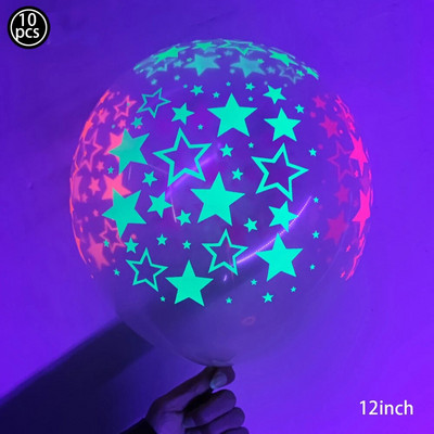 Неонова декорация, блясък в UV партито, блести, вечерни аксесоари, светещ банер за честит рожден ден, черна светлина, ярка висяща