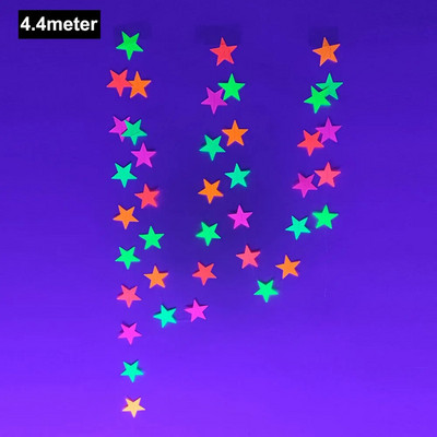 Неонова декорация, блясък в UV партито, блести, вечерни аксесоари, светещ банер за честит рожден ден, черна светлина, ярка висяща