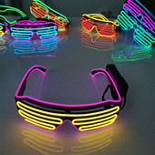 Светещи очила LED Gafas Luminous Bril Neon Christmas Glow Слънчеви очила Мигаща светлина Стъкло за парти консумативи Реквизит Костюми Ново