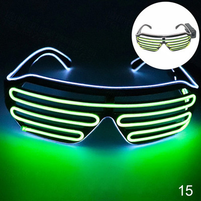 Светещи очила LED Gafas Luminous Bril Neon Christmas Glow Слънчеви очила Мигаща светлина Стъкло за парти консумативи Реквизит Костюми Ново