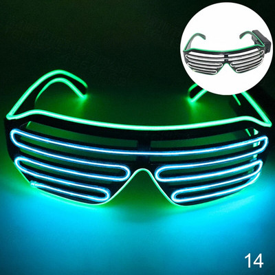Светещи очила LED Gafas Luminous Bril Neon Christmas Glow Слънчеви очила Мигаща светлина Стъкло за парти консумативи Реквизит Костюми Ново
