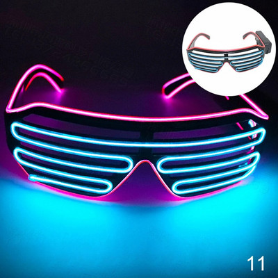 Светещи очила LED Gafas Luminous Bril Neon Christmas Glow Слънчеви очила Мигаща светлина Стъкло за парти консумативи Реквизит Костюми Ново