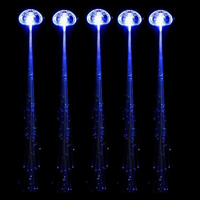 5/12 бр. Светеща плитка за коса Led Светеща плитка Неонови парти светещи в тъмното Коледни светлини Хелоуин Декорация за парти