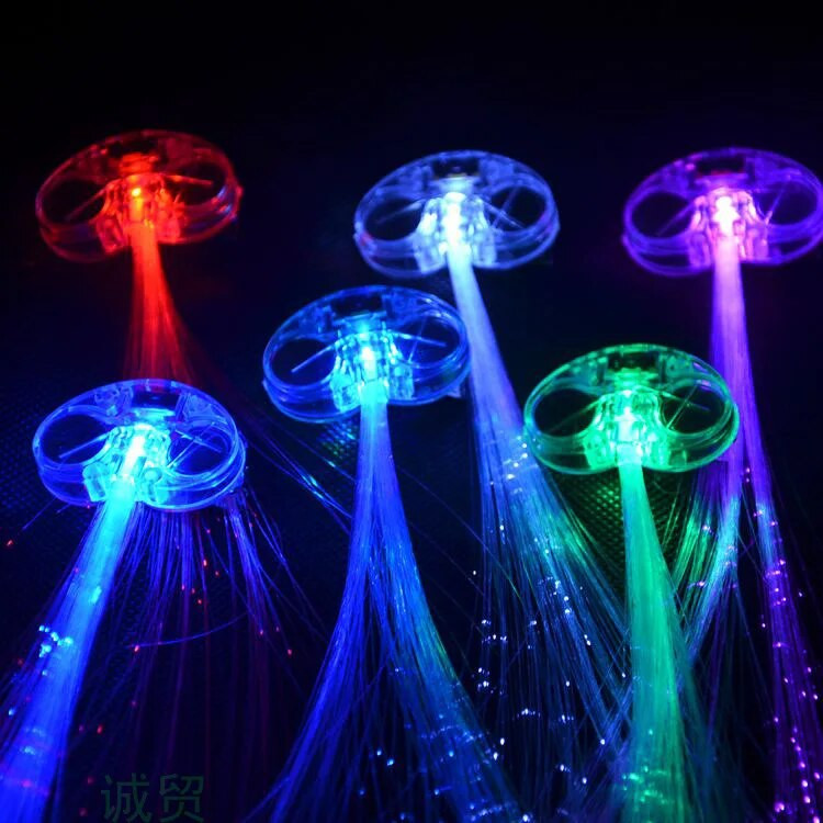 5/12 бр. Светеща плитка за коса Led Светеща плитка Неонови парти светещи в тъмното Коледни светлини Хелоуин Декорация за парти