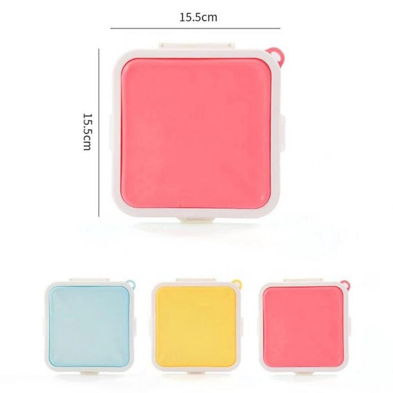 Prijenosna silikonska kutija za pohranu sendviča u mikrovalnoj pećnici Tuppers Kutije za hranu Bento Školske kutije za doručak Kutija za spremnik za tost za višekratnu upotrebu