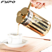 Oală de cafea de presă franceză, aparat de cafea din sticlă inoxidabilă oală de cafea turcească 350/600/1000M pentru cafea acasă, prepararea ceaiului