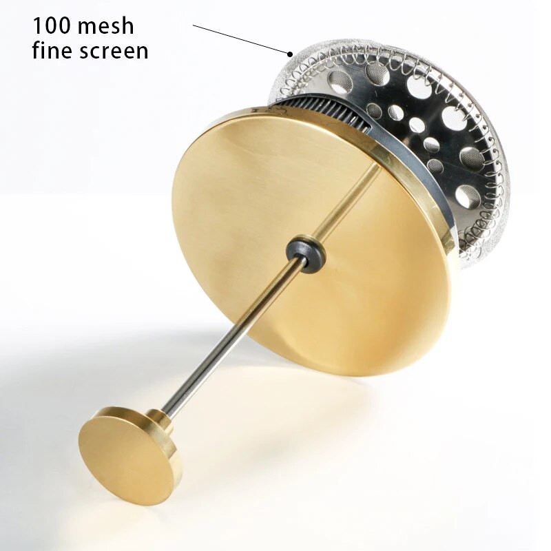 Oală de cafea de presă franceză, aparat de cafea din sticlă inoxidabilă oală de cafea turcească 350/600/1000M pentru cafea acasă, prepararea ceaiului