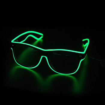 Γυαλιά Led Νέον Γυαλιά που αναβοσβήνουν Γυαλιά EL Wire Glowing Gafas Luminous Bril Novelty Gift Glow Γυαλιά ηλίου Bright Light Προμήθειες