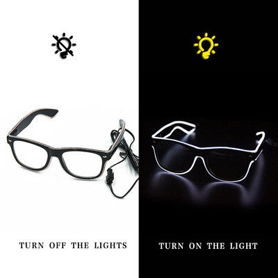 Led naočale Neonske svjetlucave naočale za zabave EL žice Svjetleće gafas Svjetleće Bril Novost Poklon Sjajne sunčane naočale Jarko svjetlo