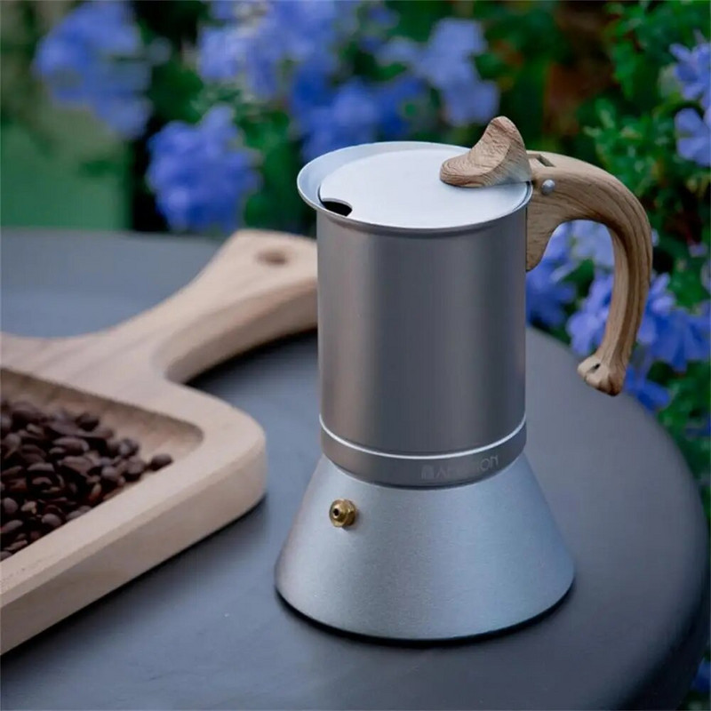 6/12 чаши Алуминиева кафемашина Home Moka Pot Италианска печка и индукционна готварска печка Percolator Pot за еспресо Moka Latte