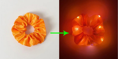 3/5 бр. LED светещи ластики за коса Светещи ластики за коса за жени, момичета, ленти за коса за Хелоуин, коледно парти