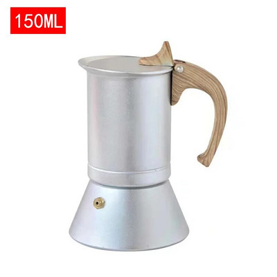 Moka Pot alumínium kávéfőző alul borított eszpresszó gejzír kávéfőző tűzhely kávéfőző indukciós tűzhely fűtés 3/6 csésze