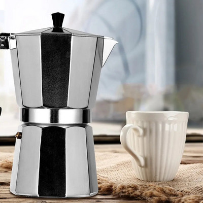 Filtru de cafea din aluminiu Mocha Espresso Oală 50ML Filtru de cafea Moka Pot Espresso Shot Maker Espressor