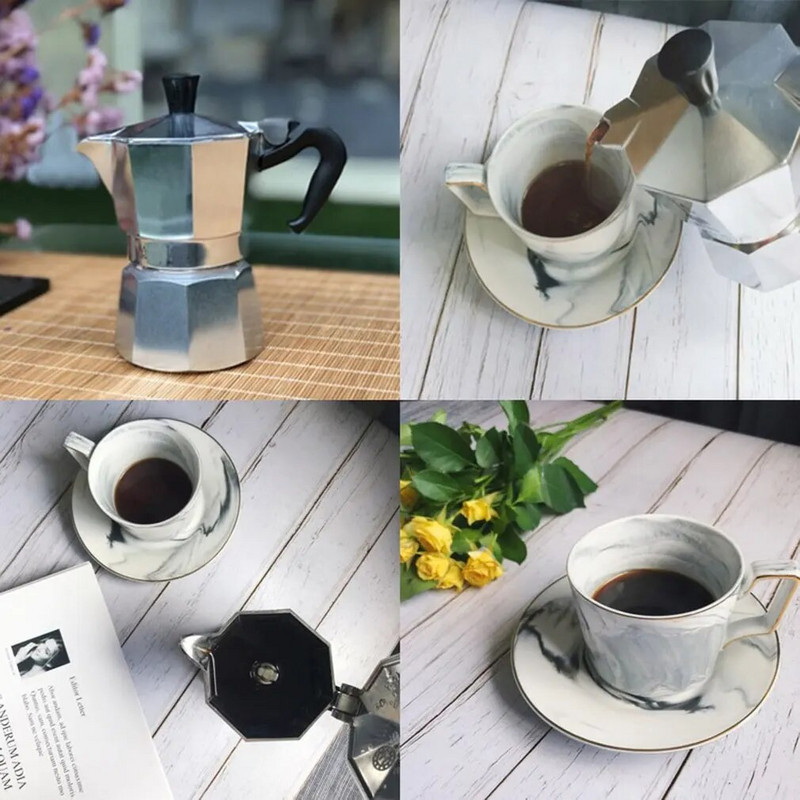 Aparat za kavu Aluminijski Mocha Espresso Lonac za perkolator 50 ML Aparat za kavu Moka Lonac Espresso Shot Aparat Espresso Aparat