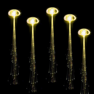 5бр. Светеща плитка за коса Коледни декорации LED лента за глава Парти Светлини за коса Хелоуин Светеща щипка за плитка Неонов рожден ден Glow Rave