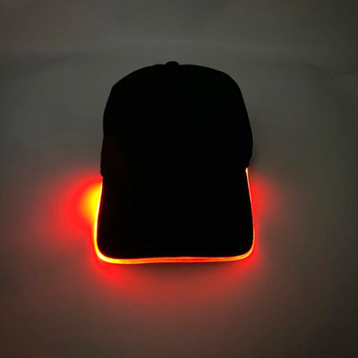 Új érkezett, ragyogó baseballsapka ünnepi világító kellékekhez Fénycsöves parti kellékek Világító villogó fényű sapka