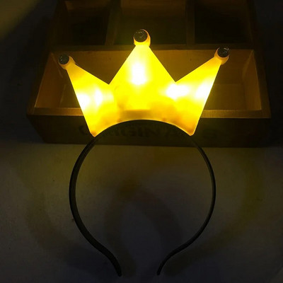Šviesos diodų karūna galvos juosta Šviečia karūnėlės ir tiaros merginoms, Cosplay gimtadienio šviečiantis vestuvių Helovino festivalis