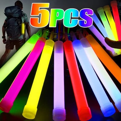 Νέα αγκιστρωμένα μπαστούνια φθορισμού για πάρτι Στήριγμα για υπαίθριο κάμπινγκ Φωτισμός έκτακτης ανάγκης Στρατιωτικά φώτα λάμψης SOS εργαλεία επιβίωσης