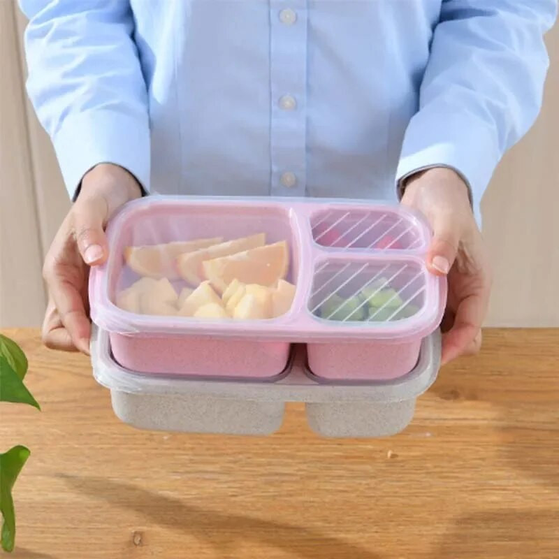 Kutija za ručak Kutija od zdrave pšenične slame Kutija za piknik Hrana i voće Kutija za pohranu Mikrovalna Bento Kutija za ručak za djecu u školi i za odrasle