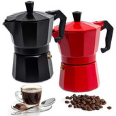 Aliuminis Moka Puodas Autentiškas itališkas espreso kavos virimo aparatas Viryklė Namams Lauke 150ml 300ml Kavinės Priedai Įrankiai Virtuvė