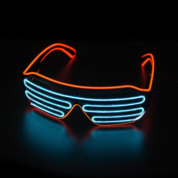 Светещи очила LED Gafas Luminous Bril Neon Christmas Glow Слънчеви очила Мигаща светлина Стъкло за парти консумативи Реквизит Костюми Ново