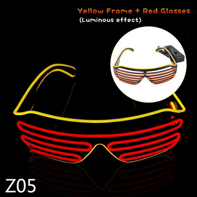 LED Neoon Rave Prillid Vilkuvad LED Päikeseprillid 16 Värvivalgustusega Prillid Karnevalipeo Pimeduses säravad Prillid Festivalitarbed