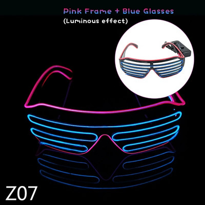 LED Neoon Rave Prillid Vilkuvad LED Päikeseprillid 16 Värvivalgustusega Prillid Karnevalipeo Pimeduses säravad Prillid Festivalitarbed