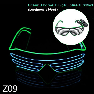 LED Neoon Rave Prillid Vilkuvad LED Päikeseprillid 16 Värvivalgustusega Prillid Karnevalipeo Pimeduses säravad Prillid Festivalitarbed